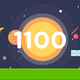 Accumulate 1100 points in total