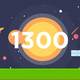 Accumulate 1300 points in total